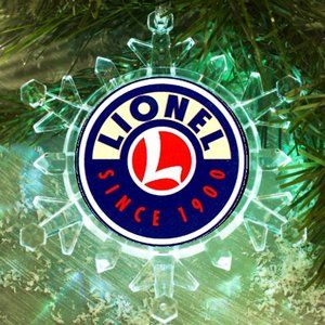 Lionel Toy Trains Snowflake Blinks Lit Holiday Christmas Tree Ornament